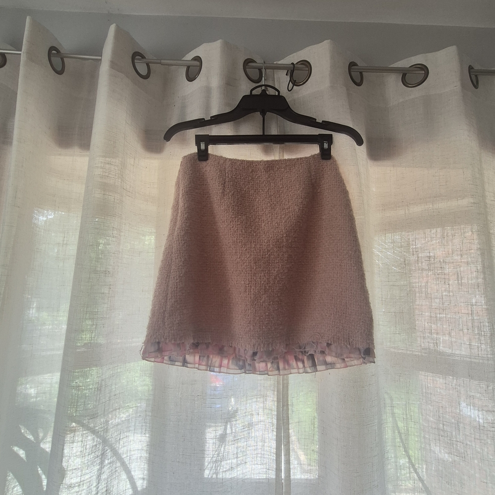 Pink Tweed Jacket with Ruffle Trim - Picture 3 of 3